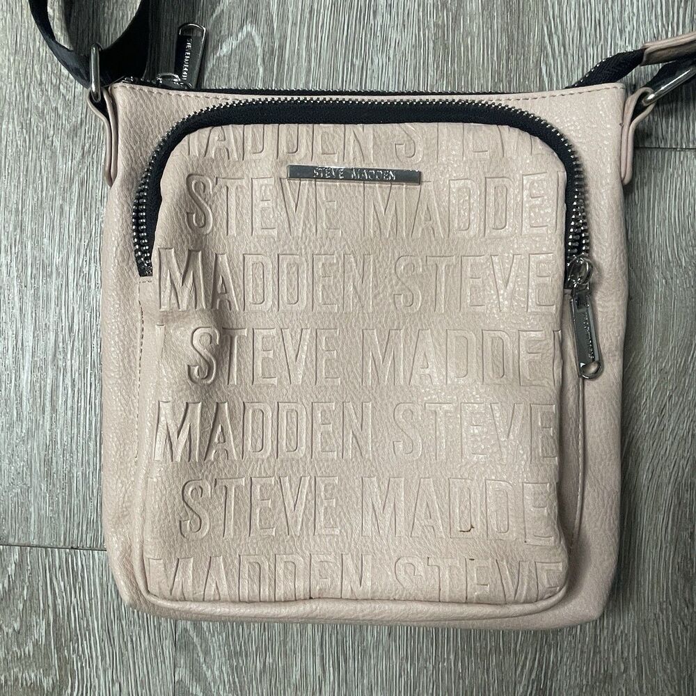 Steve Madden BGlamm Crossbody Bag Signature Logo Blush Pink